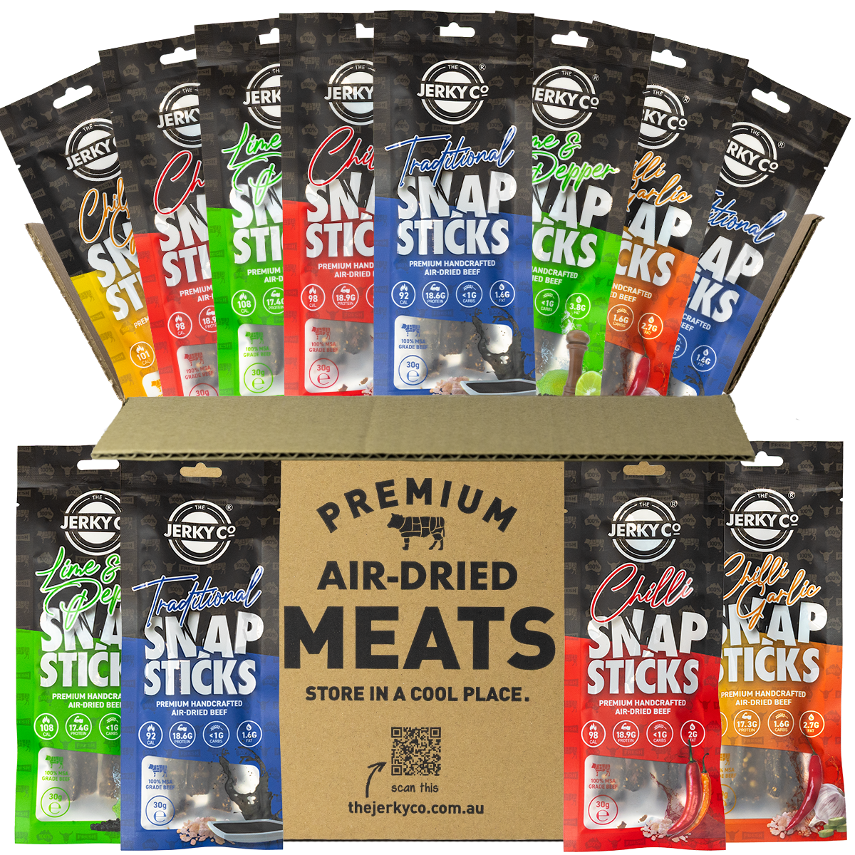 The Big Snap Sticks Sampler Pack - 12 x 30g