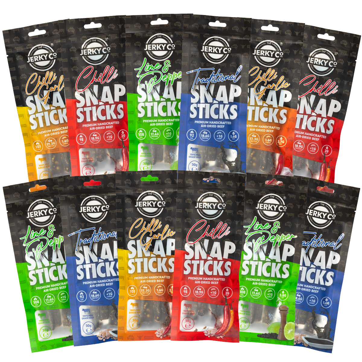 The Big Snap Sticks Sampler Pack - 12 x 30g