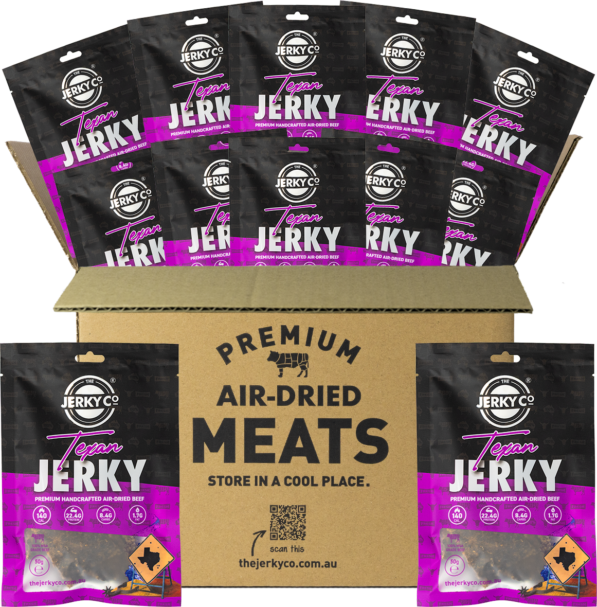 Texan Jerky - 12 x 50g