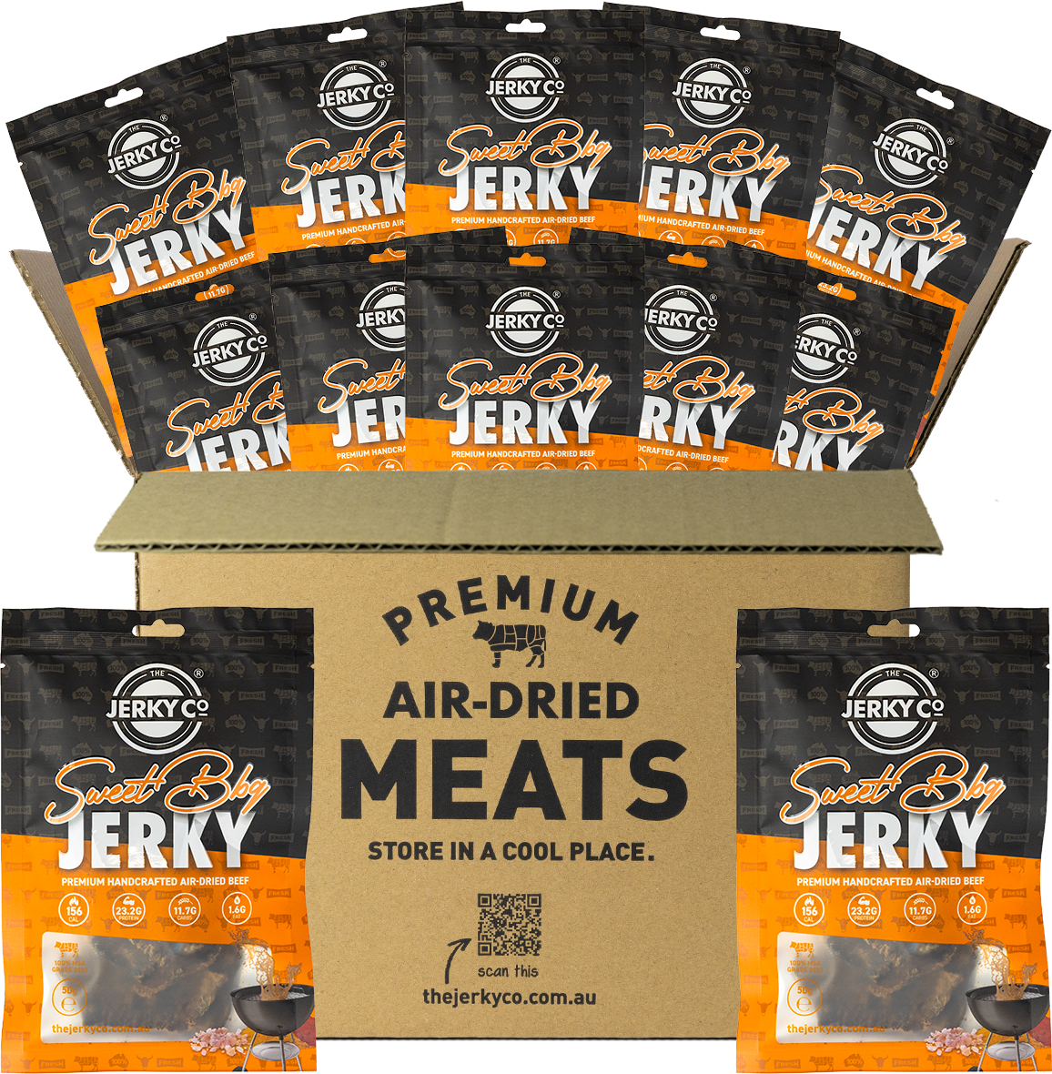 Sweet BBQ Jerky - 12 x 50g