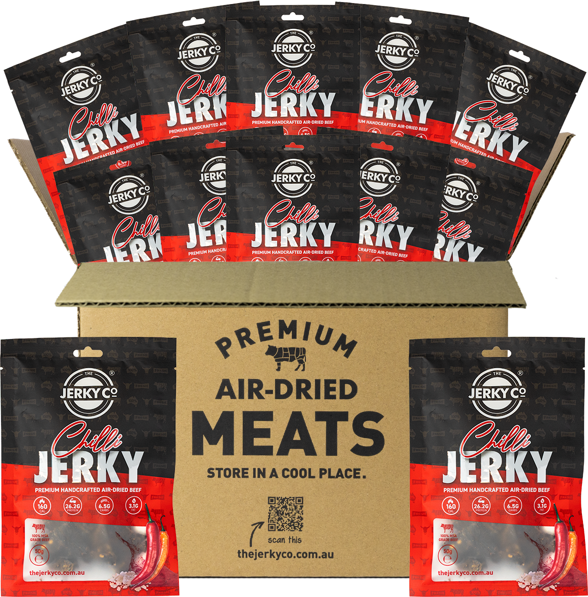 Chilli Jerky - 12 x 50g