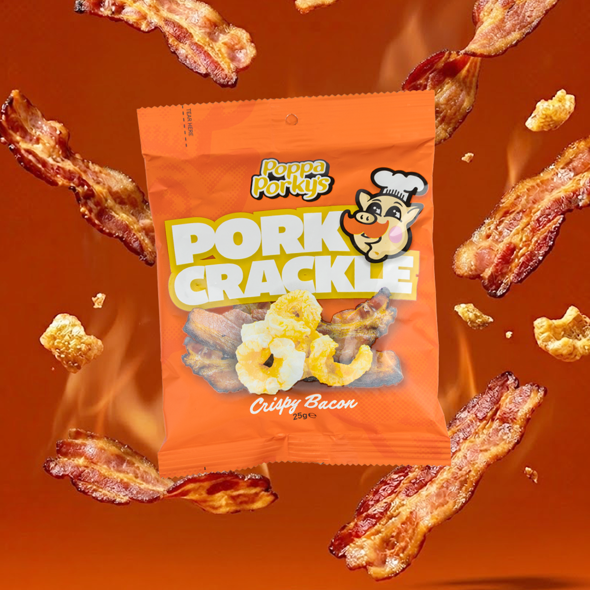 Pork Crackle - Bacon Flavour