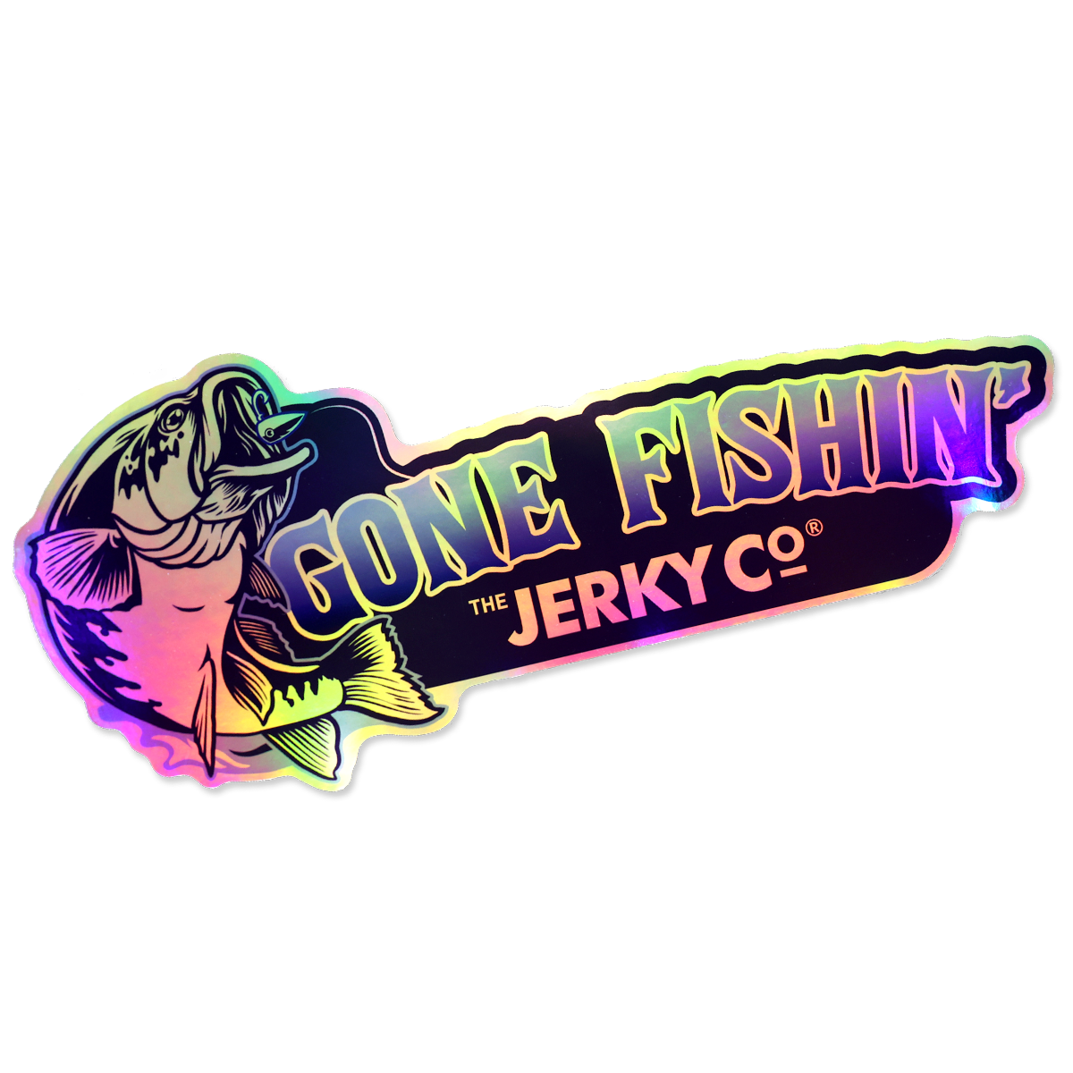 Gone Fishin' Holographic Sticker