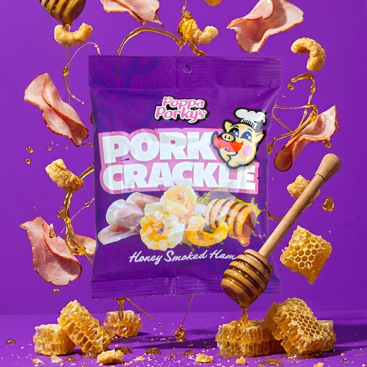 Pork Crackle - Honey Smoked Ham Flavour