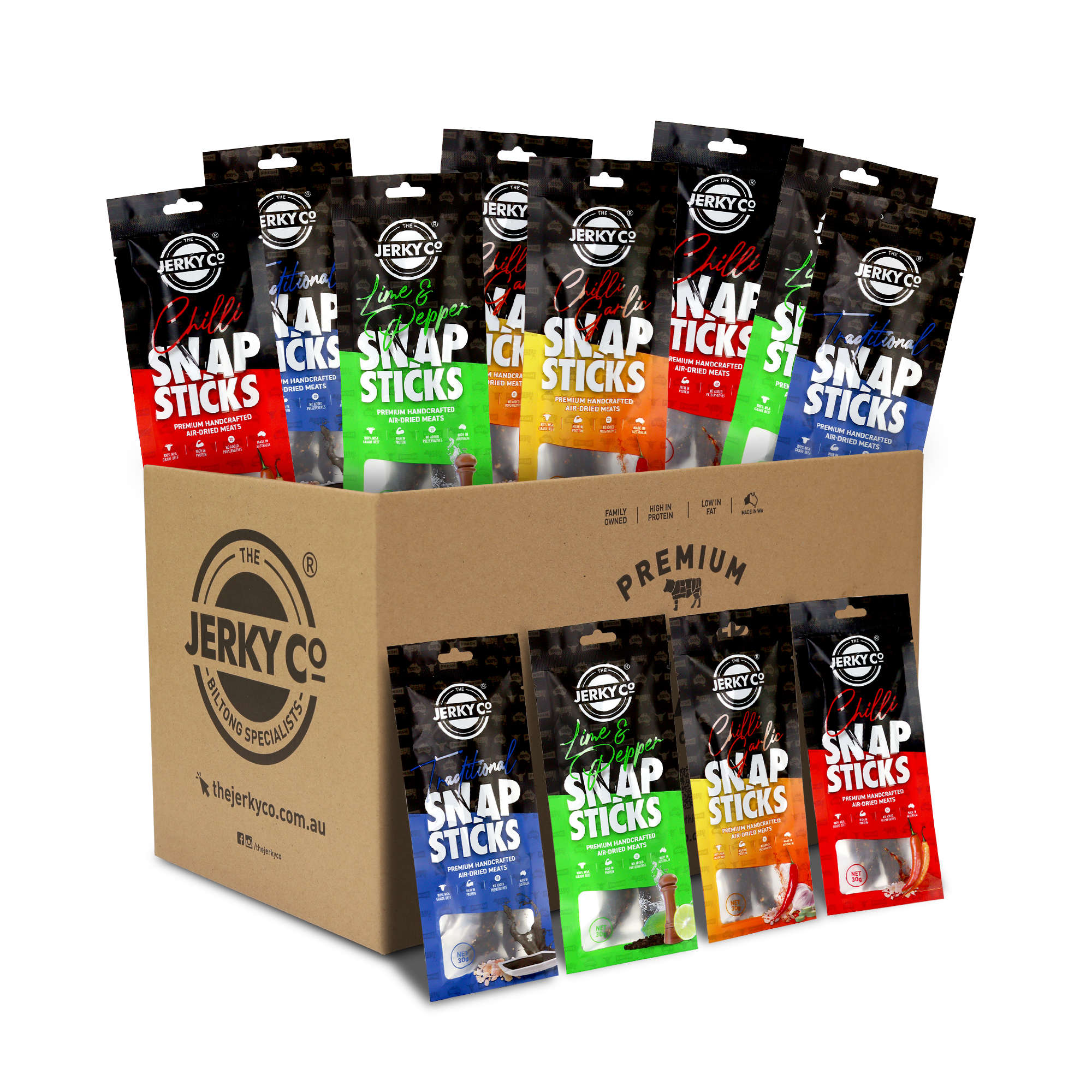 The Big Snap Sticks Sampler Pack - 12 x 30g