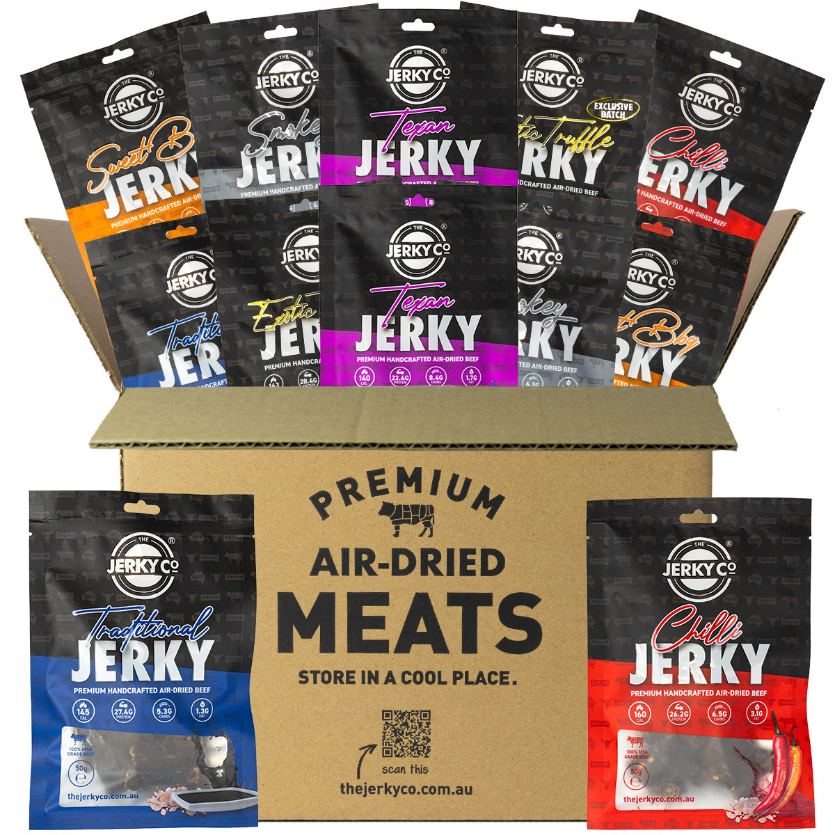 The Big Jerky Sampler Pack - 12 x 50g