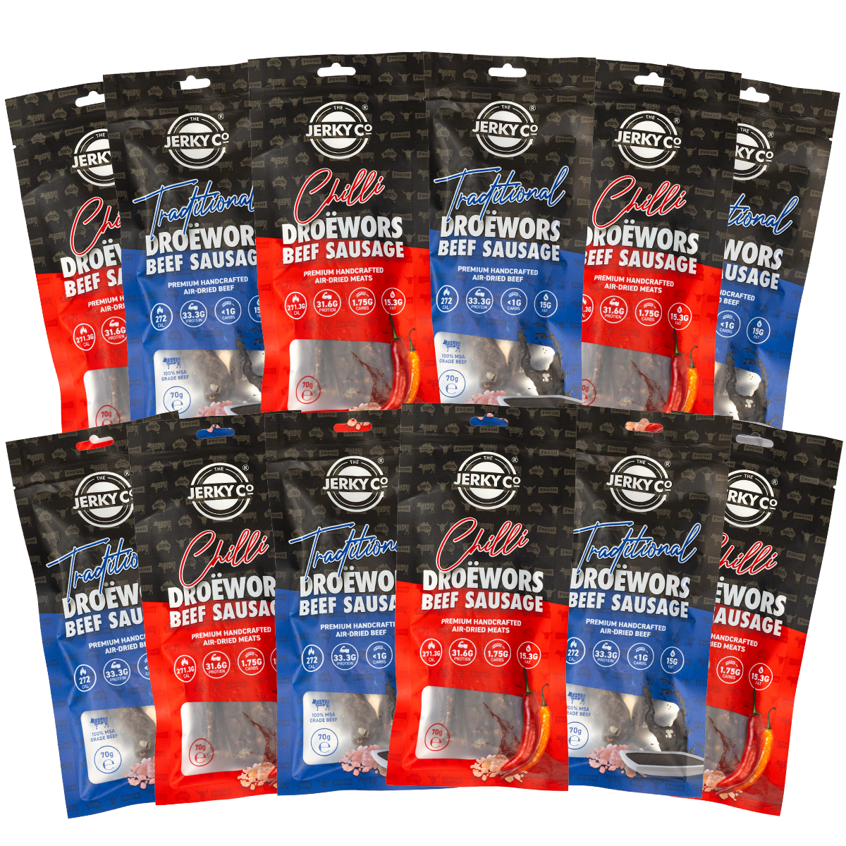 The Big Droëwors Sampler Pack - 12 x 70g