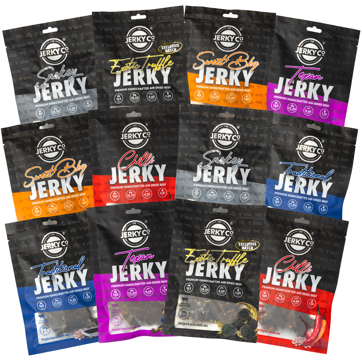 The Big Jerky Sampler Pack - 12 x 50g