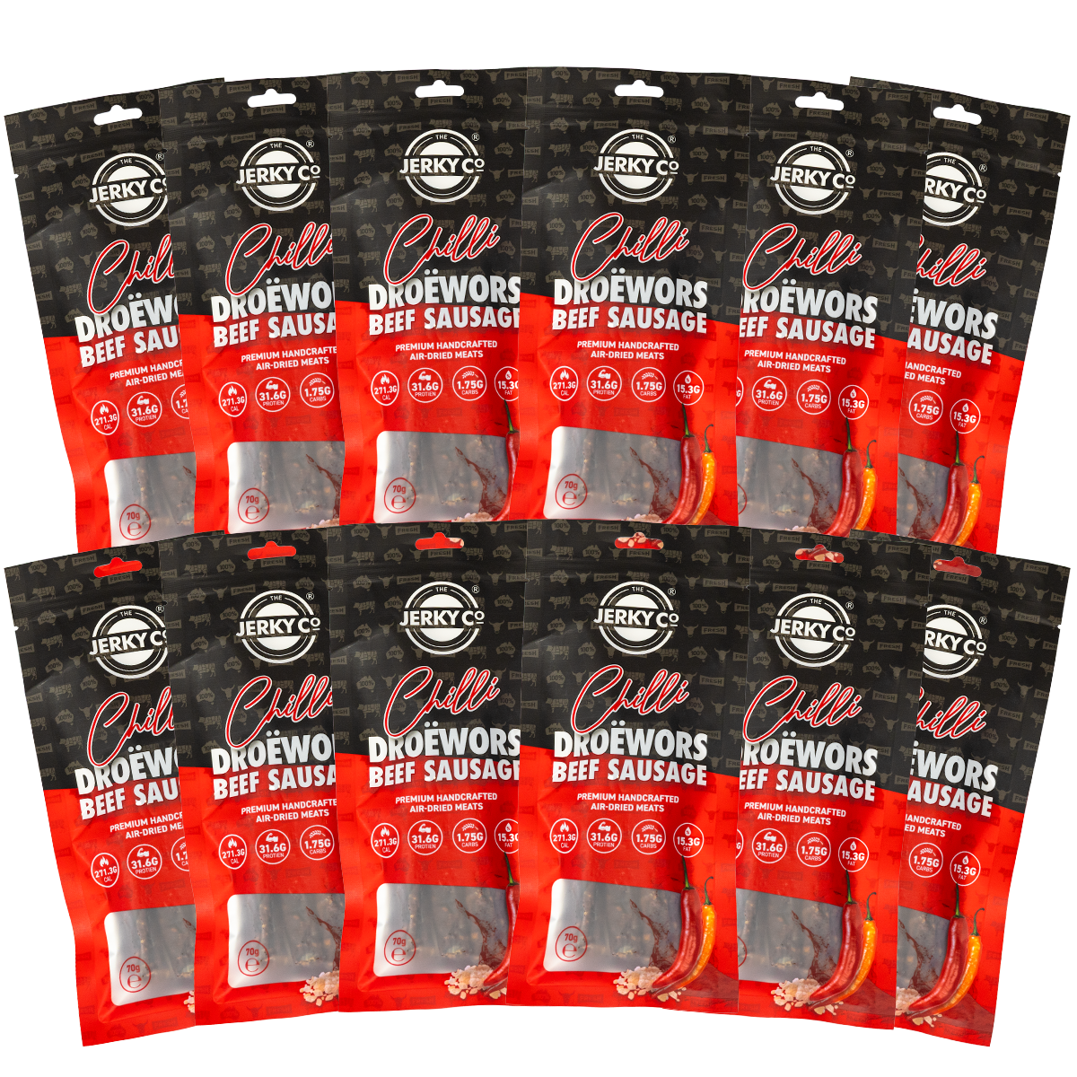 Droëwors Chilli - 12 x 70g