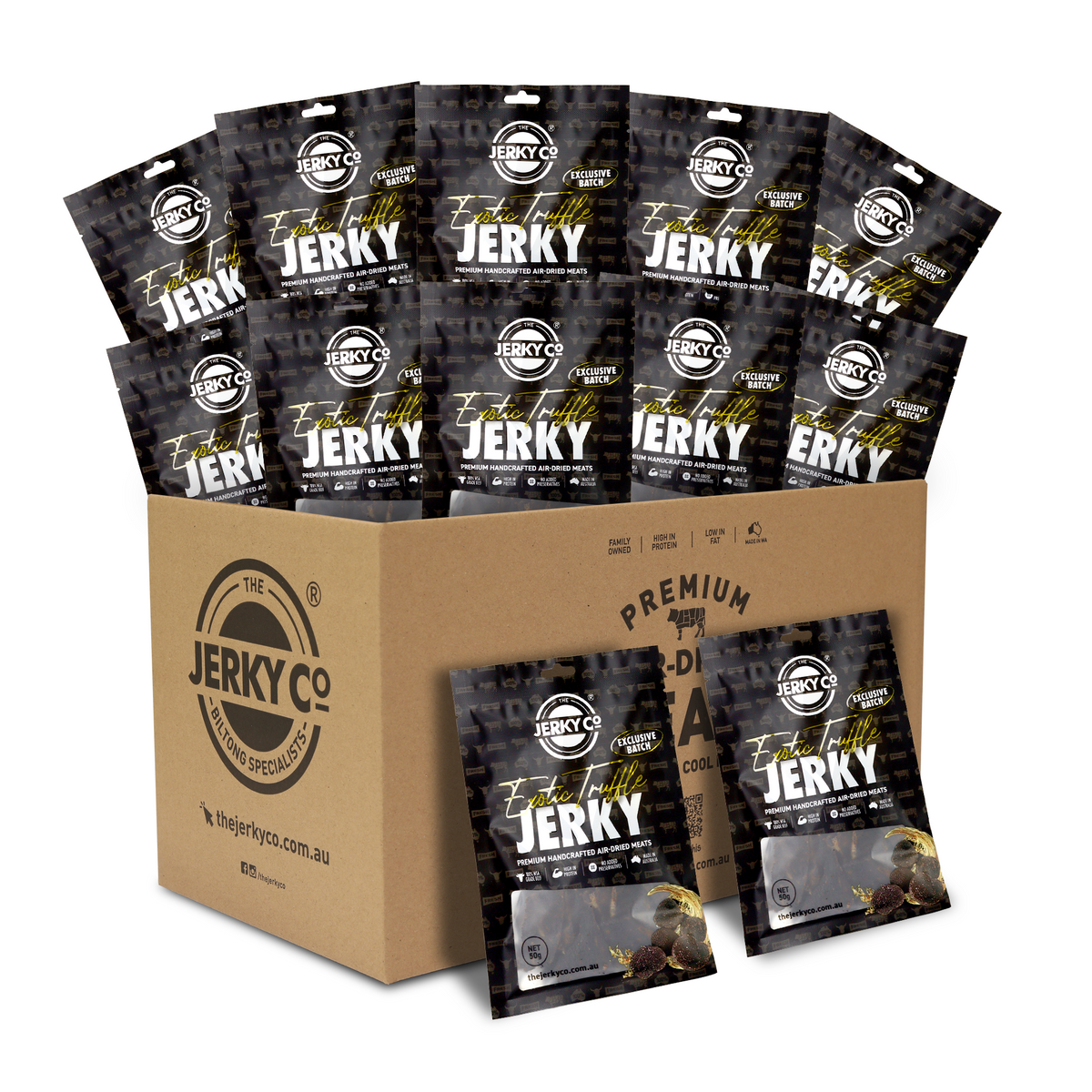 Exotic Truffle Jerky 12 x 50g Perth Australia The Jerky Co
